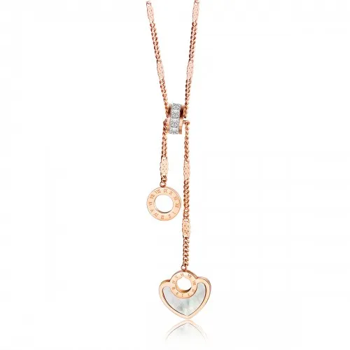 LEE COOPER Ατσάλινο Κολιέ με Καρδιά σε Φίλντισι Ροζ Επιχρυσωμένο LCJN01004.420