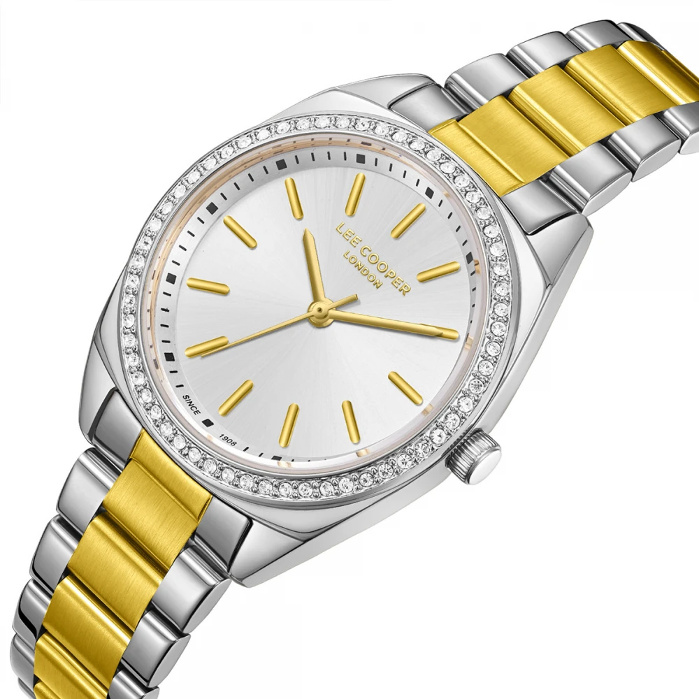 LEE COOPER Crystals με Μπρασελέ Δύο Τόνων από Super-Metal LC08041.230