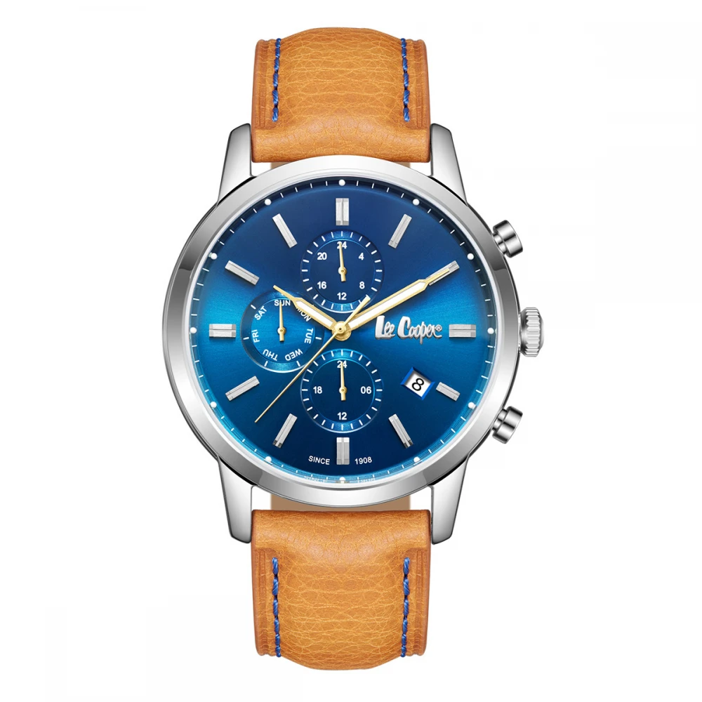 LEE COOPER Με Καφέ Δερμάτινο Λουράκι LC08085.394