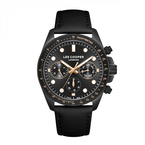 LEE COOPER Multifunction με Μαύρο Δερμάτινο Λουράκι LC08233.651