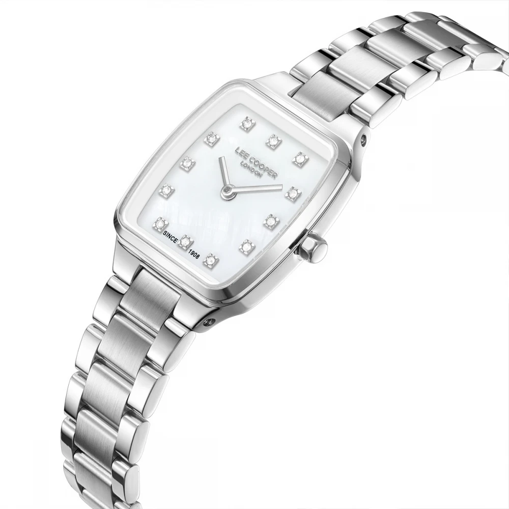 LEE COOPER Crystals με Ασημί Μπρασελέ από Super-Metal και Ζιργκόν LC08266.320