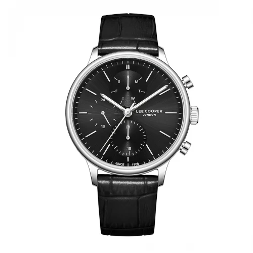 LEE COOPER Ρολόι με Μαύρο Δερμάτινο Λουράκι LC08333.351