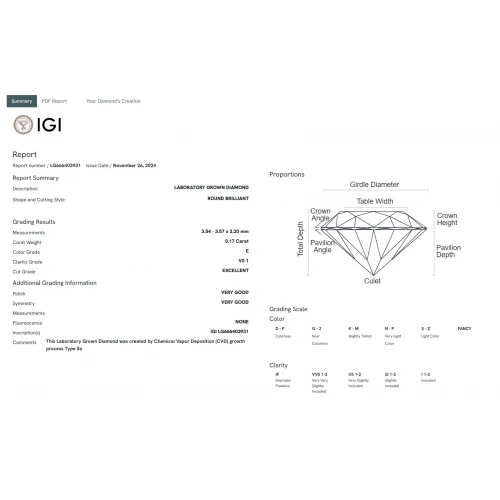 14K Λευκόχρυσο Δαχτυλίδι με Οικολογικό Διαμάντι LGD19617