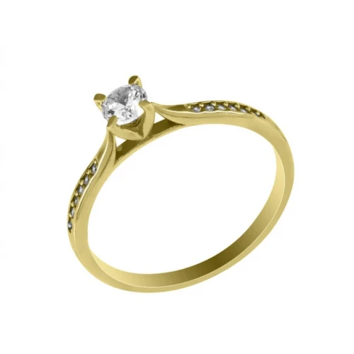 18K Χρυσό Μονόπετρο Δαχτυλίδι με Οικολογικό Διαμάντι LGD36391