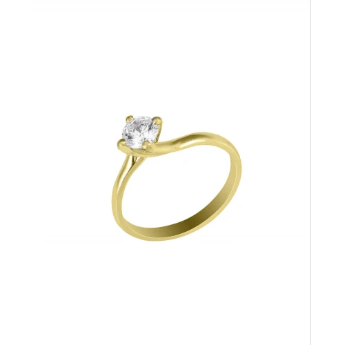 18K Χρυσό Μονόπετρο Δαχτυλίδι με Οικολογικό Διαμάντι LGD53696K