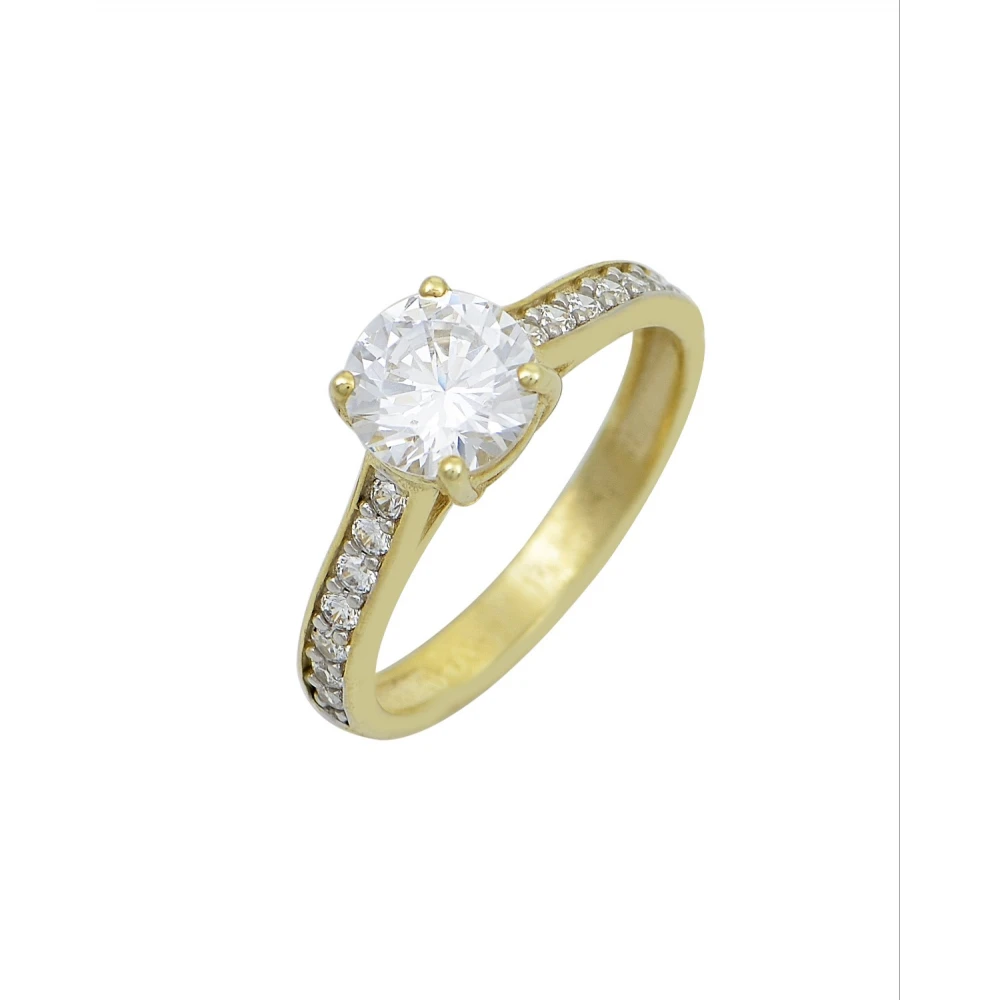 18K Χρυσό Μονόπετρο Δαχτυλίδι με Οικολογικά Διαμάντια LGD56093K