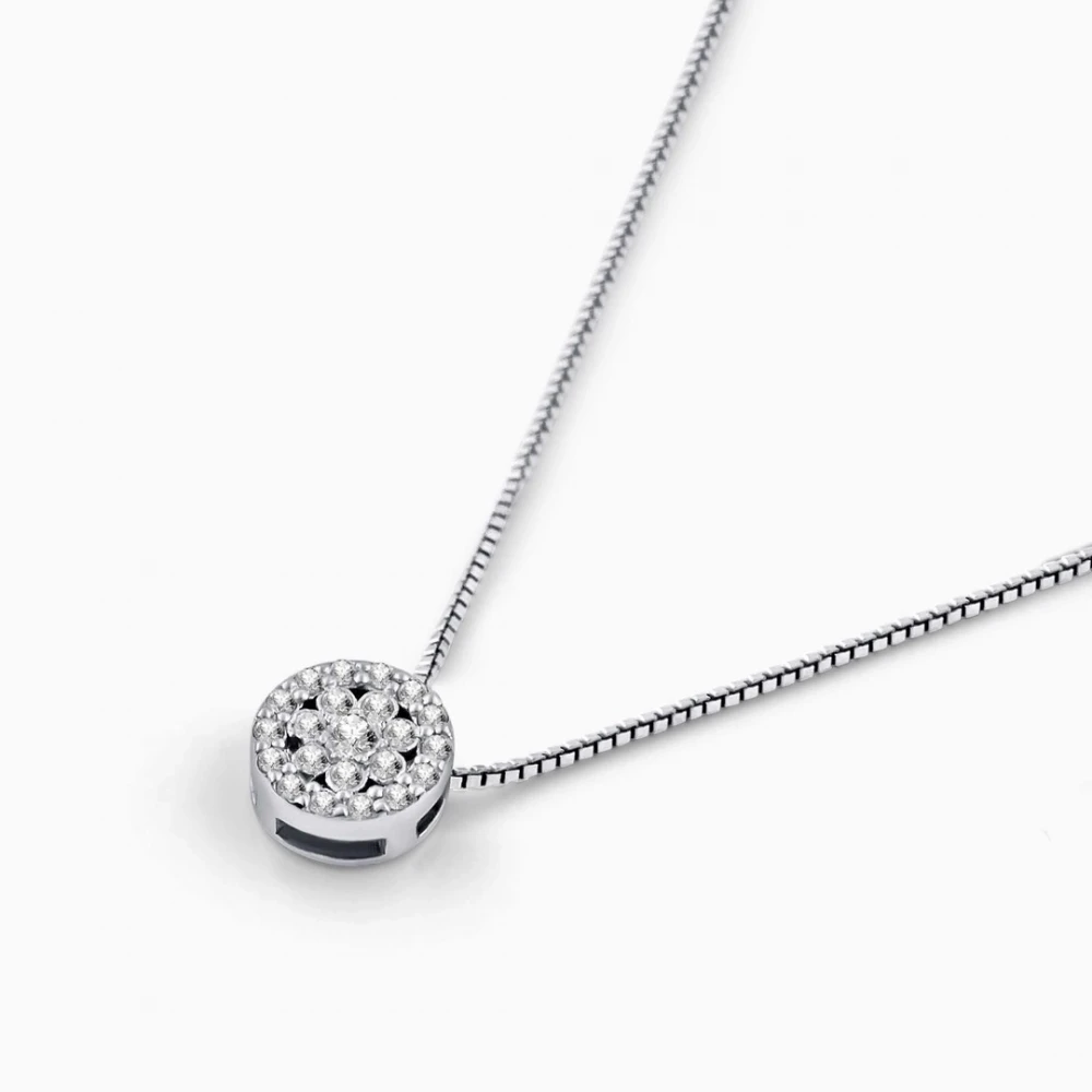 18K Λευκόχρυσο Κολιέ με Διαμάντια LP118
