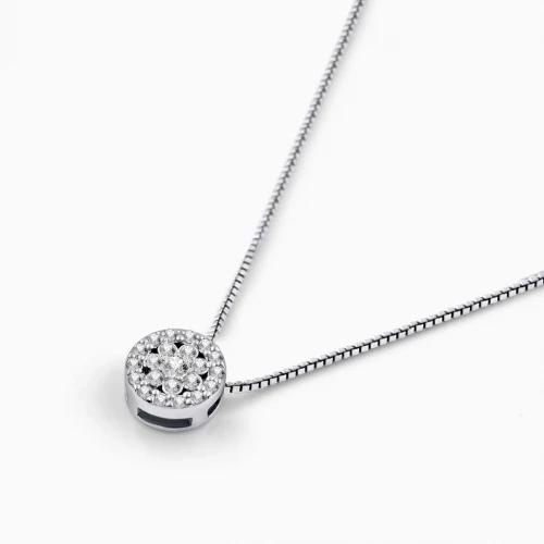 18K Λευκόχρυσο Κολιέ με Διαμάντια LP118