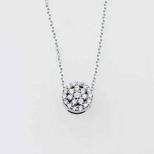 18Κ Λευκόχρυσο Κολιέ με Διαμάντι LE118