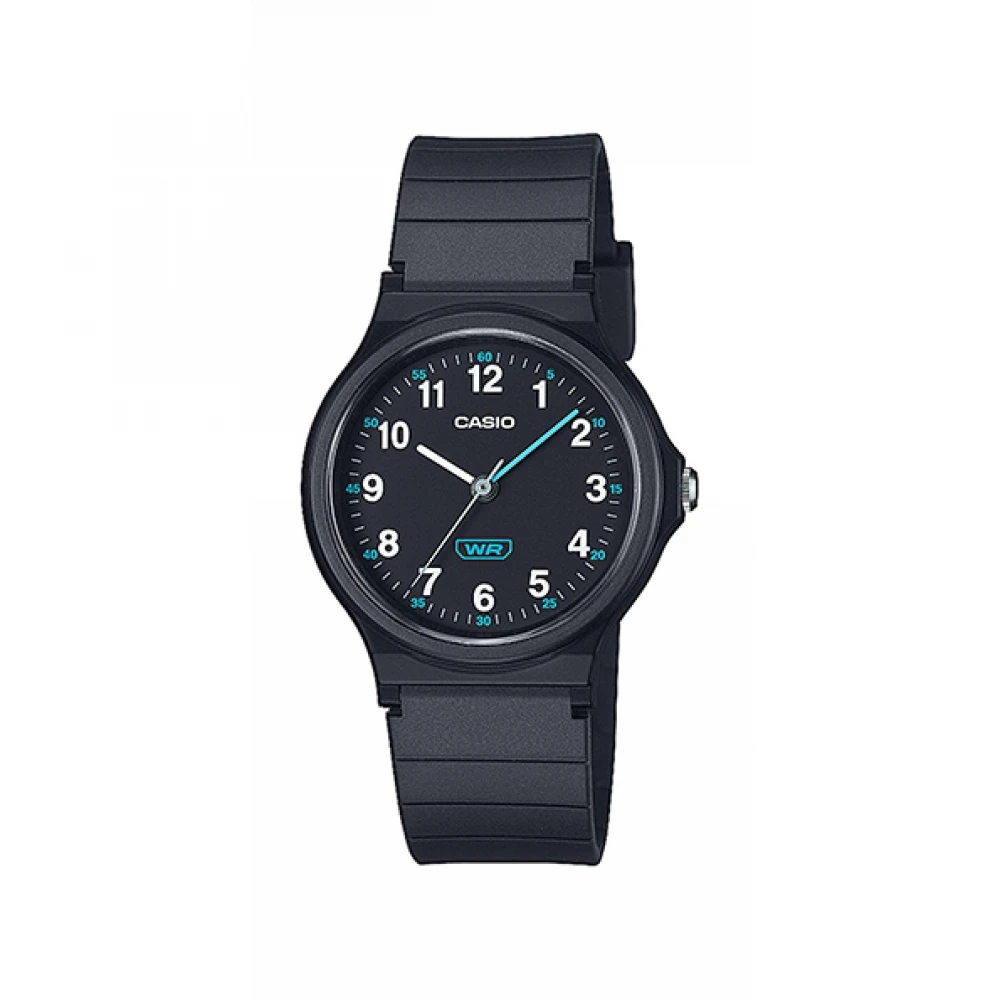 CASIO Standard με Μαύρο Λουράκι από Καουτσούκ LQ-24B-1BEF