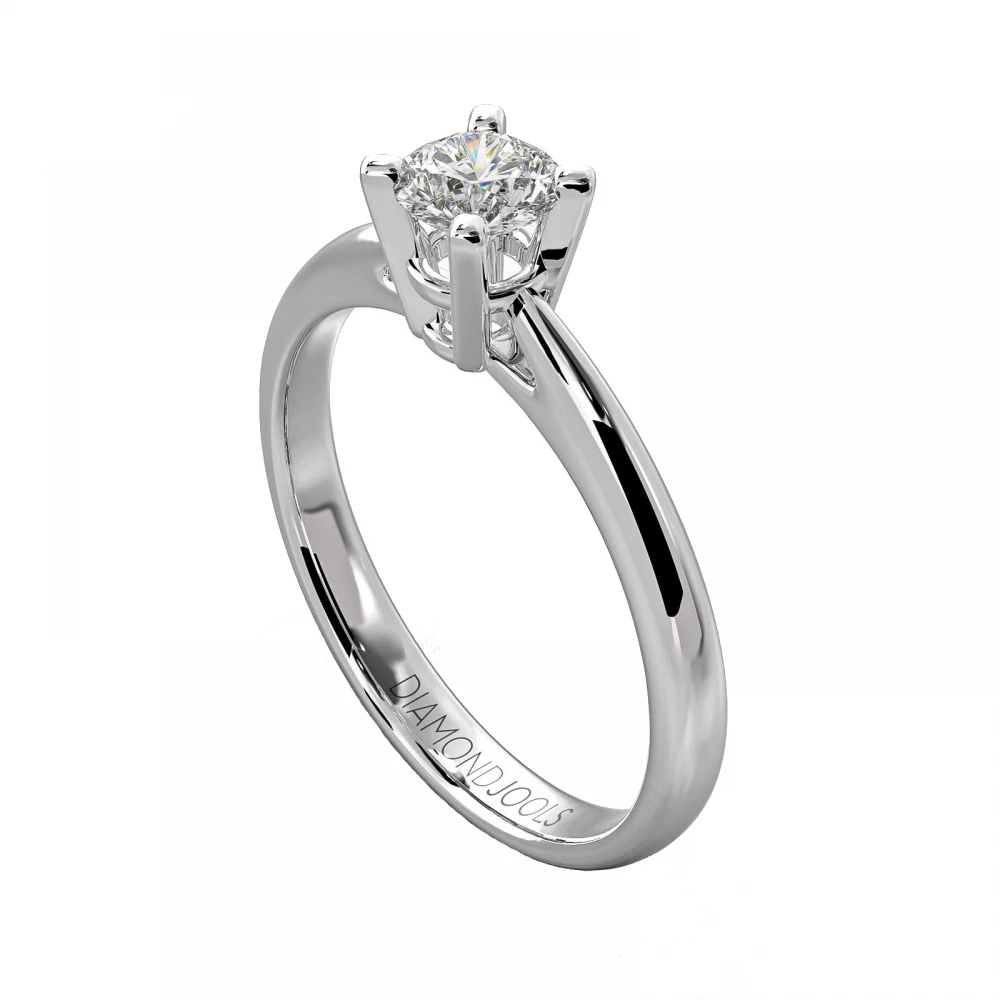 18K Μονόπετρο Δαxτυλίδι Αρραβώνων με Διαμάντι LR073