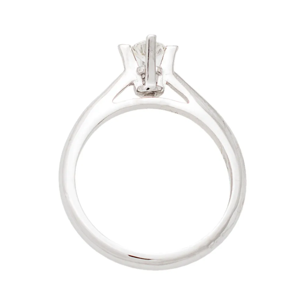 18K Λευκόχρυσο Μονόπετρο Δαxτυλίδι Αρραβώνων με Διαμάντι LR077