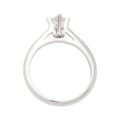 18K Λευκόχρυσο Μονόπετρο Δαxτυλίδι Αρραβώνων με Διαμάντι LR077