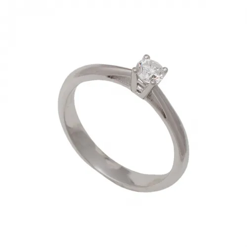 18K Μονόπετρο Δαxτυλίδι Αρραβώνων με Διαμάντι LR099