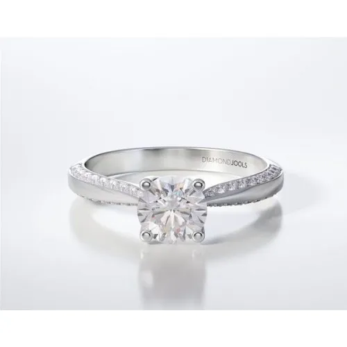 18K Μονόπετρο Δαxτυλίδι Αρραβώνων με Διαμάντι LR263