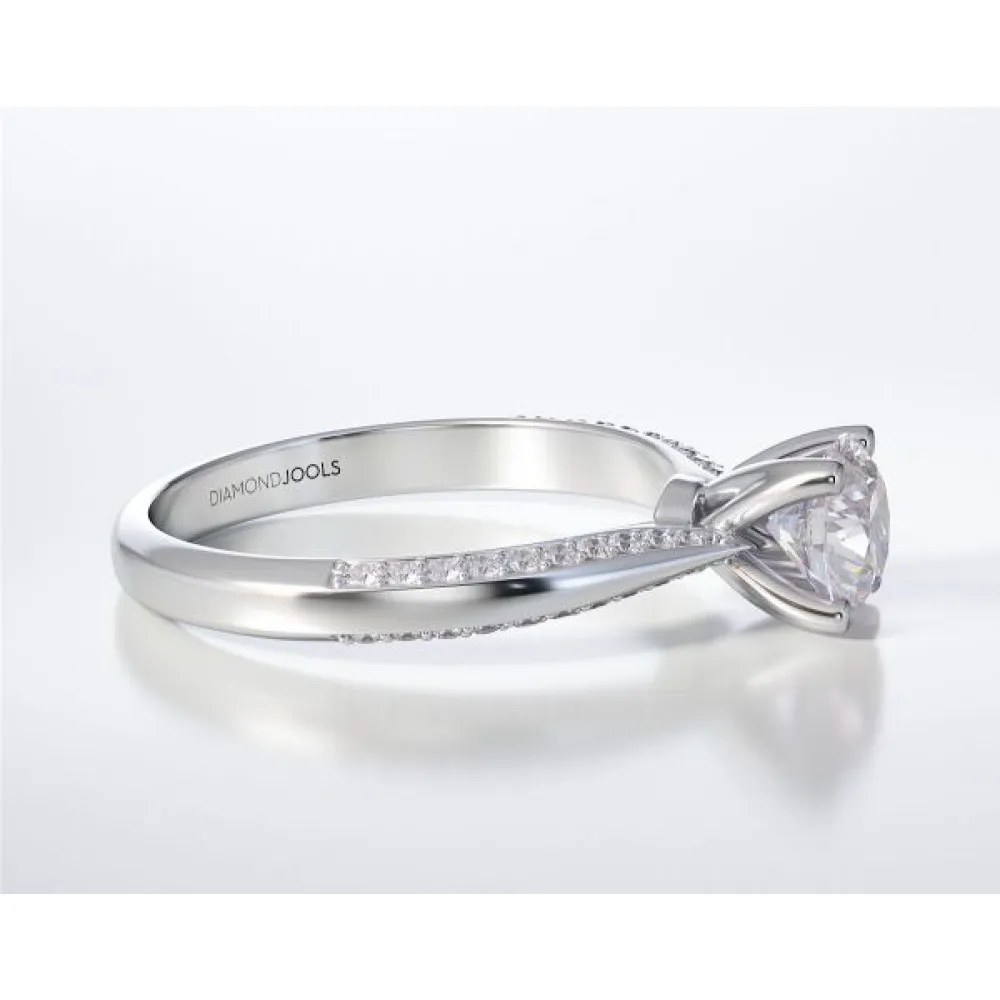 18K Μονόπετρο Δαxτυλίδι Αρραβώνων με Διαμάντι LR263