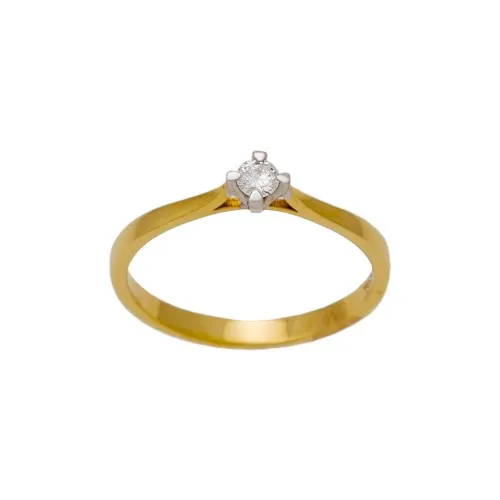 18K Μονόπετρο Δαxτυλίδι Αρραβώνων με Διαμάντι LR359