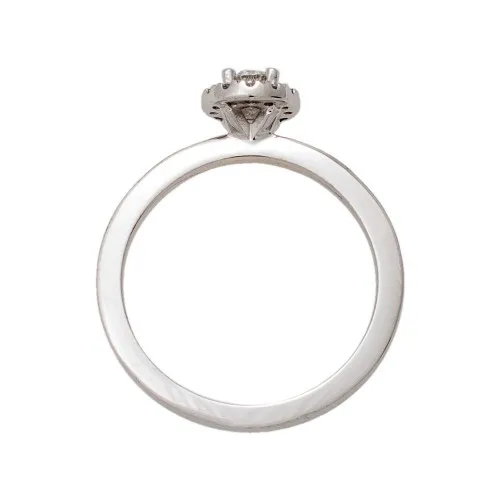 18K Λευκόχρυσο Μονόπετρο Δαxτυλίδι Αρραβώνων με Διαμάντι LR363