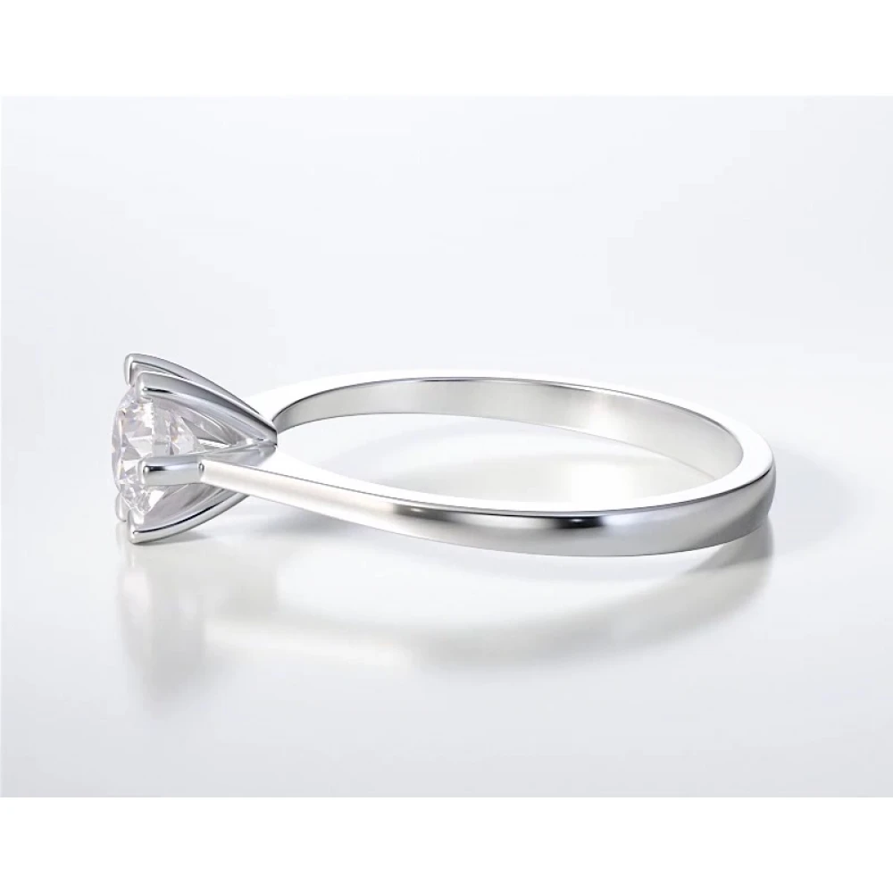 18K Λευκόχρυσο Μονόπετρο Δαxτυλίδι Αρραβώνων με Διαμάντι LR370