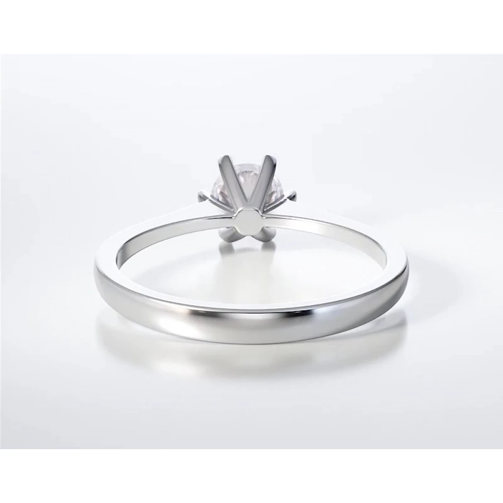 18K Λευκόχρυσο Μονόπετρο Δαxτυλίδι Αρραβώνων με Διαμάντι LR370