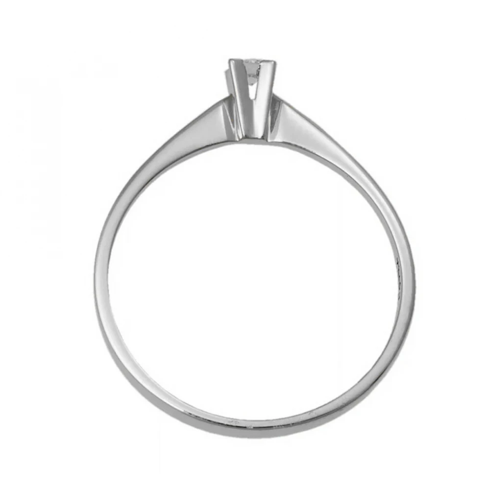 18K Λευκόχρυσο Μονόπετρο Δαxτυλίδι Αρραβώνων με Διαμάντι LR383W