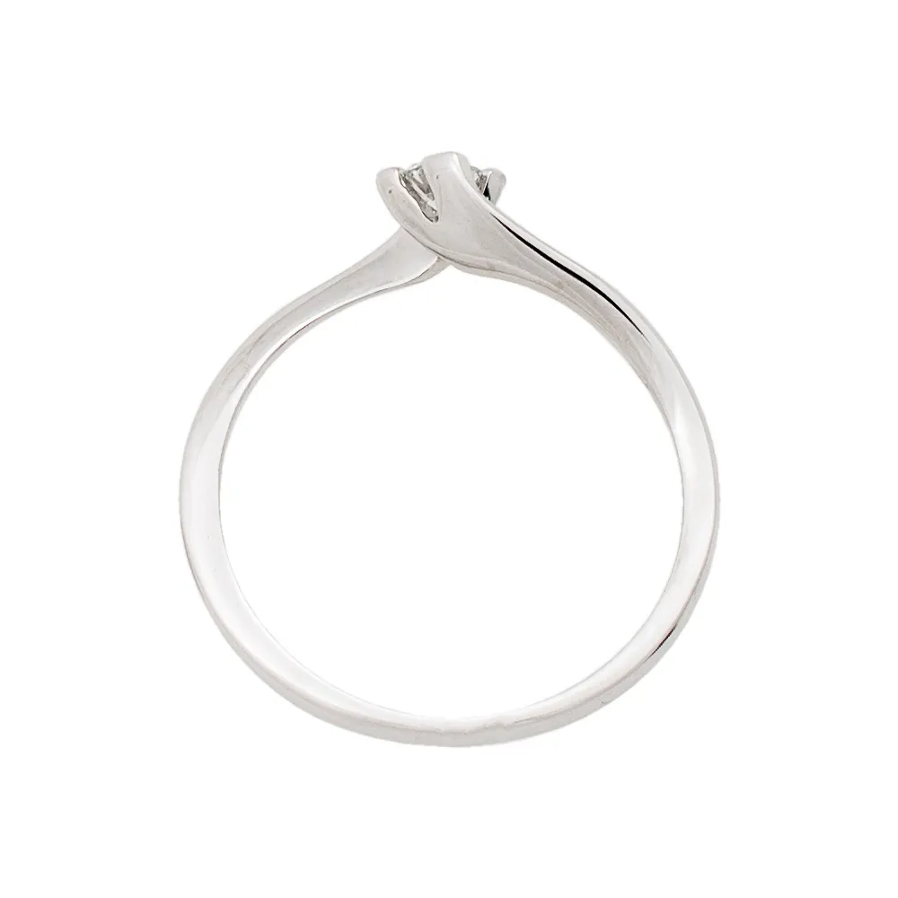 18K Λευκόχρυσο Μονόπετρο Δαxτυλίδι Αρραβώνων με Διαμάντι LR384