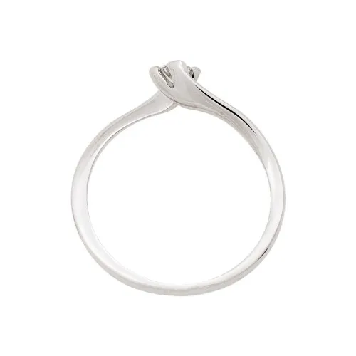 18K Λευκόχρυσο Μονόπετρο Δαxτυλίδι Αρραβώνων με Διαμάντι LR384