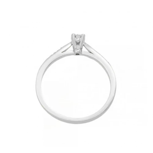 18K Λευκόχρυσο Μονόπετρο Δαxτυλίδι Αρραβώνων με Διαμάντι LR387