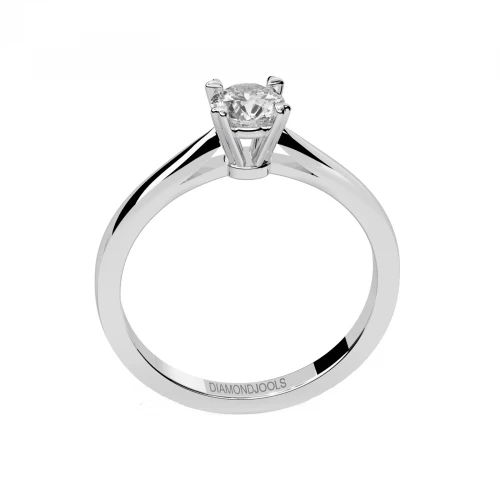 18K Μονόπετρο Δαxτυλίδι Αρραβώνων με Διαμάντι LR402