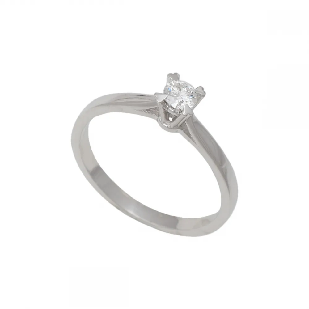 18K Μονόπετρο Δαxτυλίδι Αρραβώνων με Διαμάντι LR402