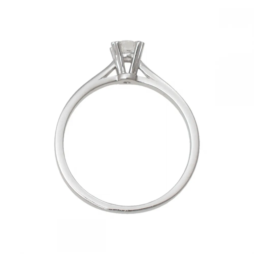 18K Λευκόχρυσο Μονόπετρο Δαxτυλίδι Αρραβώνων με Διαμάντι LR402W