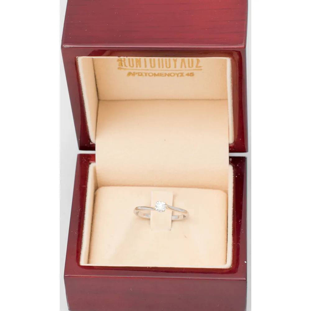 18K Μονόπετρο Δαxτυλίδι Αρραβώνων με Διαμάντι LR422W