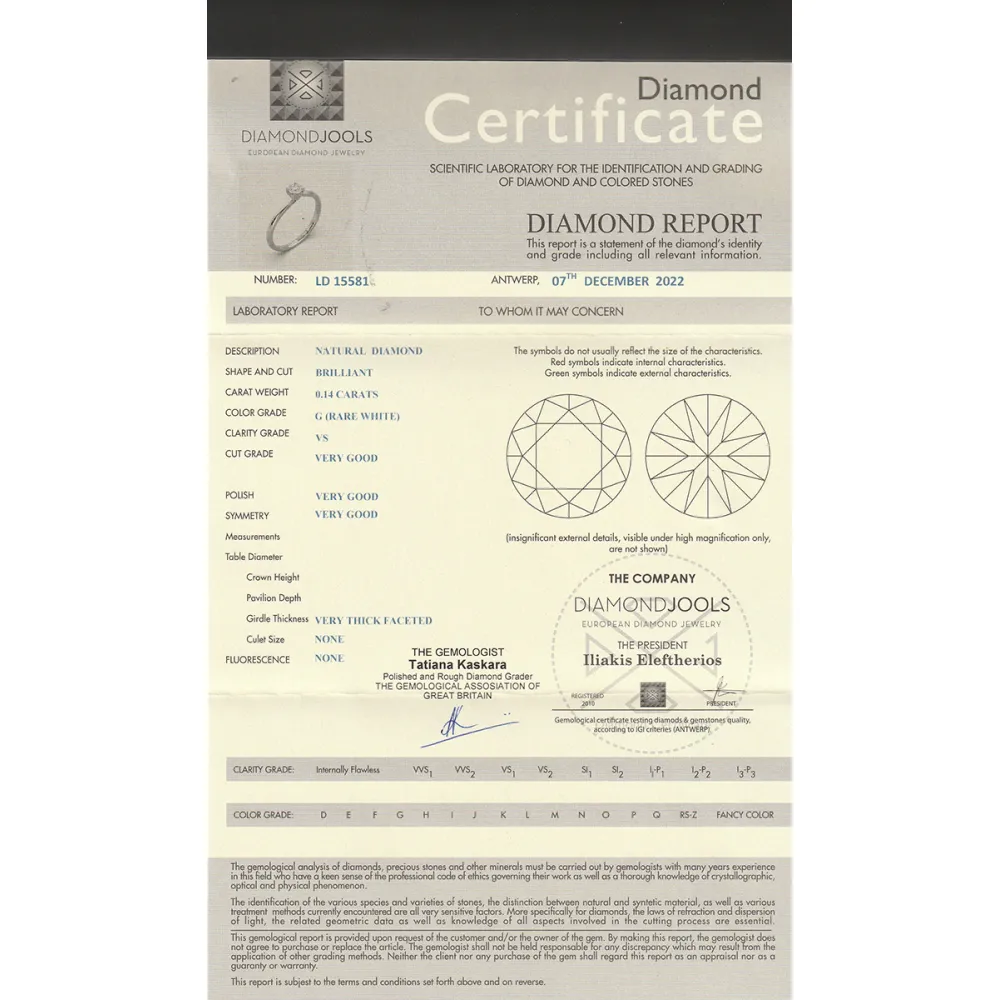 18K Μονόπετρο Δαxτυλίδι Αρραβώνων με Διαμάντι LR422W