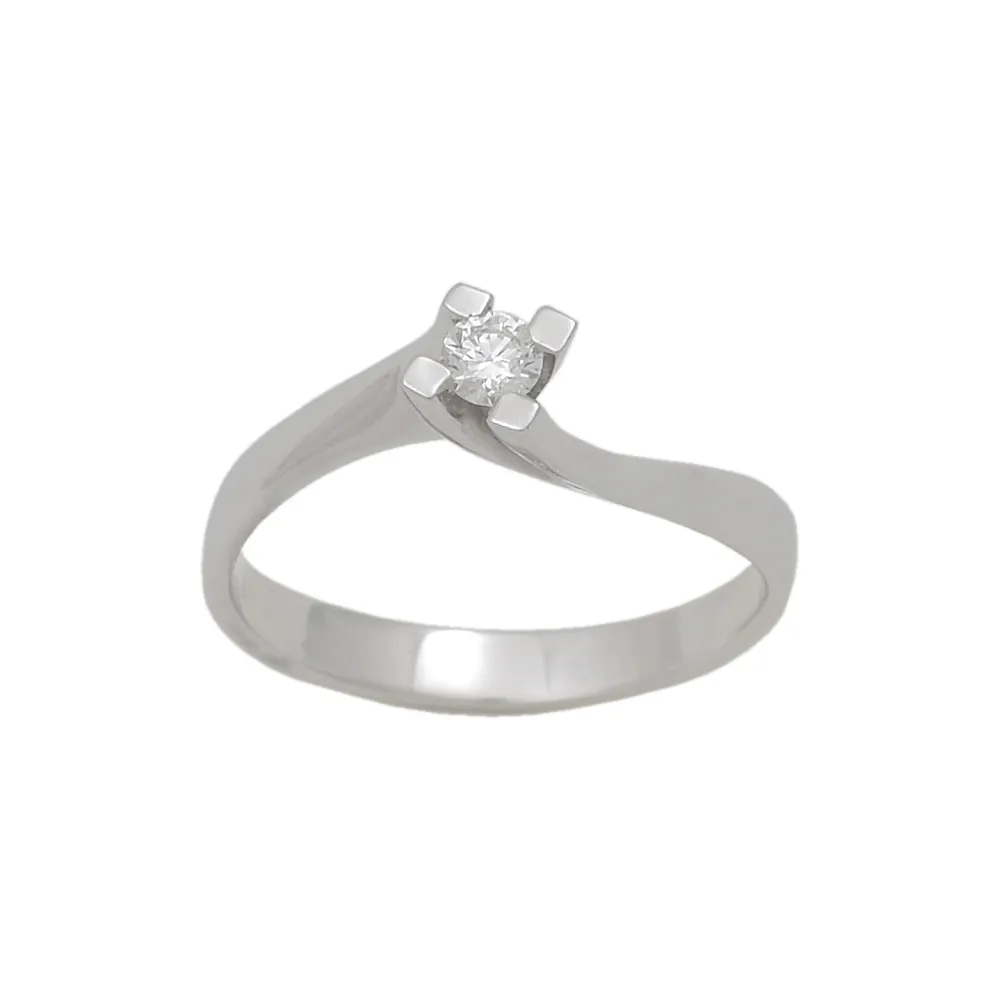 18K Μονόπετρο Δαxτυλίδι Αρραβώνων με Διαμάντι LR427