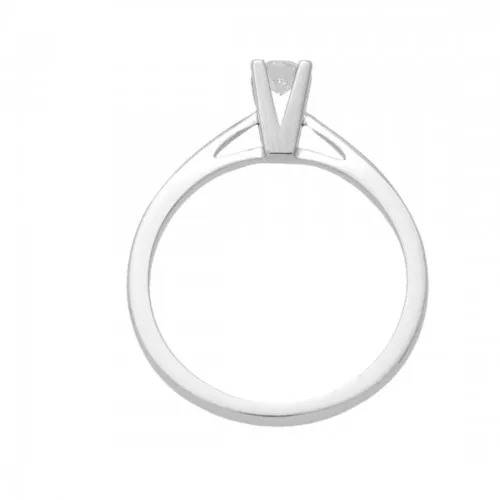 18K Λευκόχρυσο Μονόπετρο Δαxτυλίδι Αρραβώνων με Διαμάντι LR444