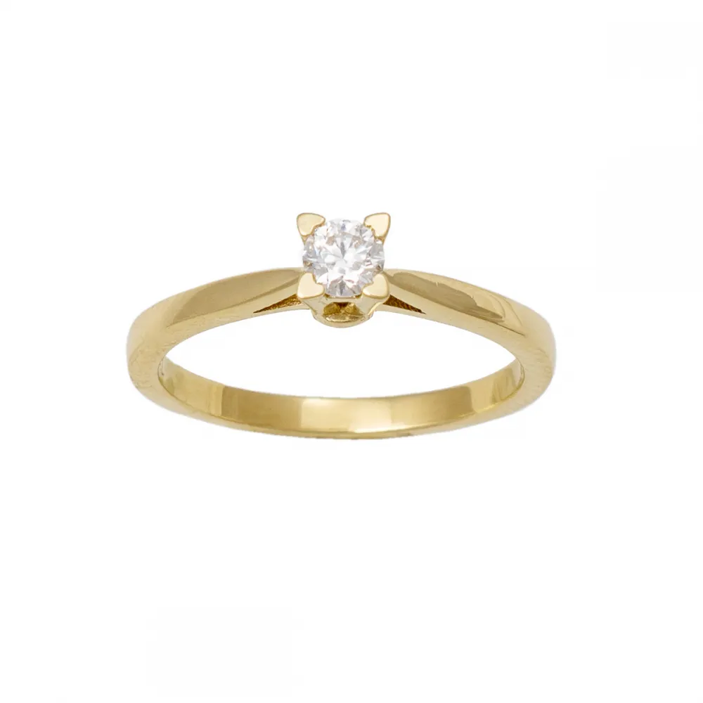 18K Μονόπετρο Δαxτυλίδι Αρραβώνων με Διαμάντι LR461