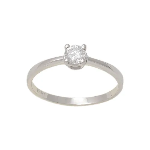 18K Λευκόχρυσο Μονόπετρο Δαxτυλίδι Αρραβώνων με Διαμάντι LR464