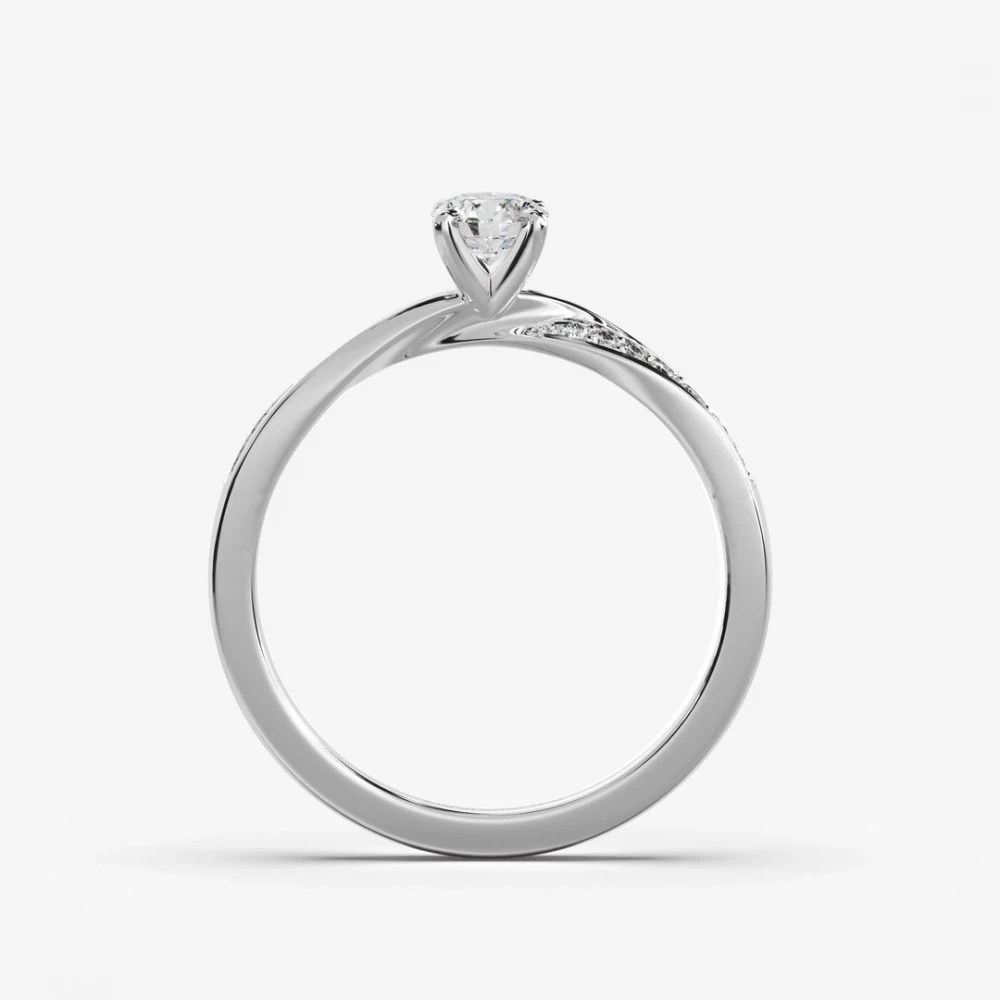 18K Λευκόχρυσο Μονόπετρο Δαxτυλίδι Αρραβώνων με Διαμάντι LR478