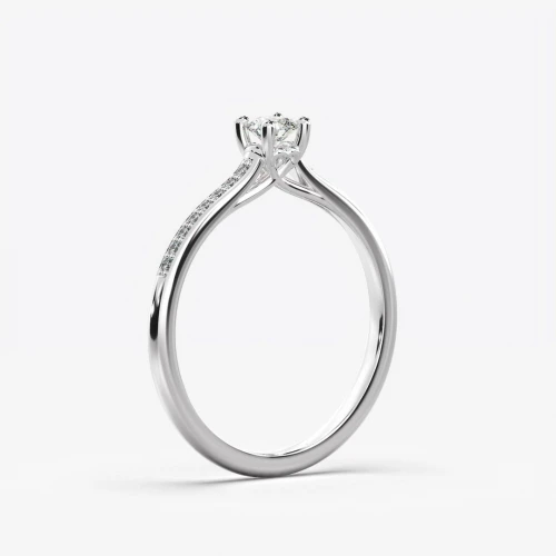 18K Λευκόχρυσο Μονόπετρο Δαxτυλίδι Αρραβώνων με Διαμάντι LR502