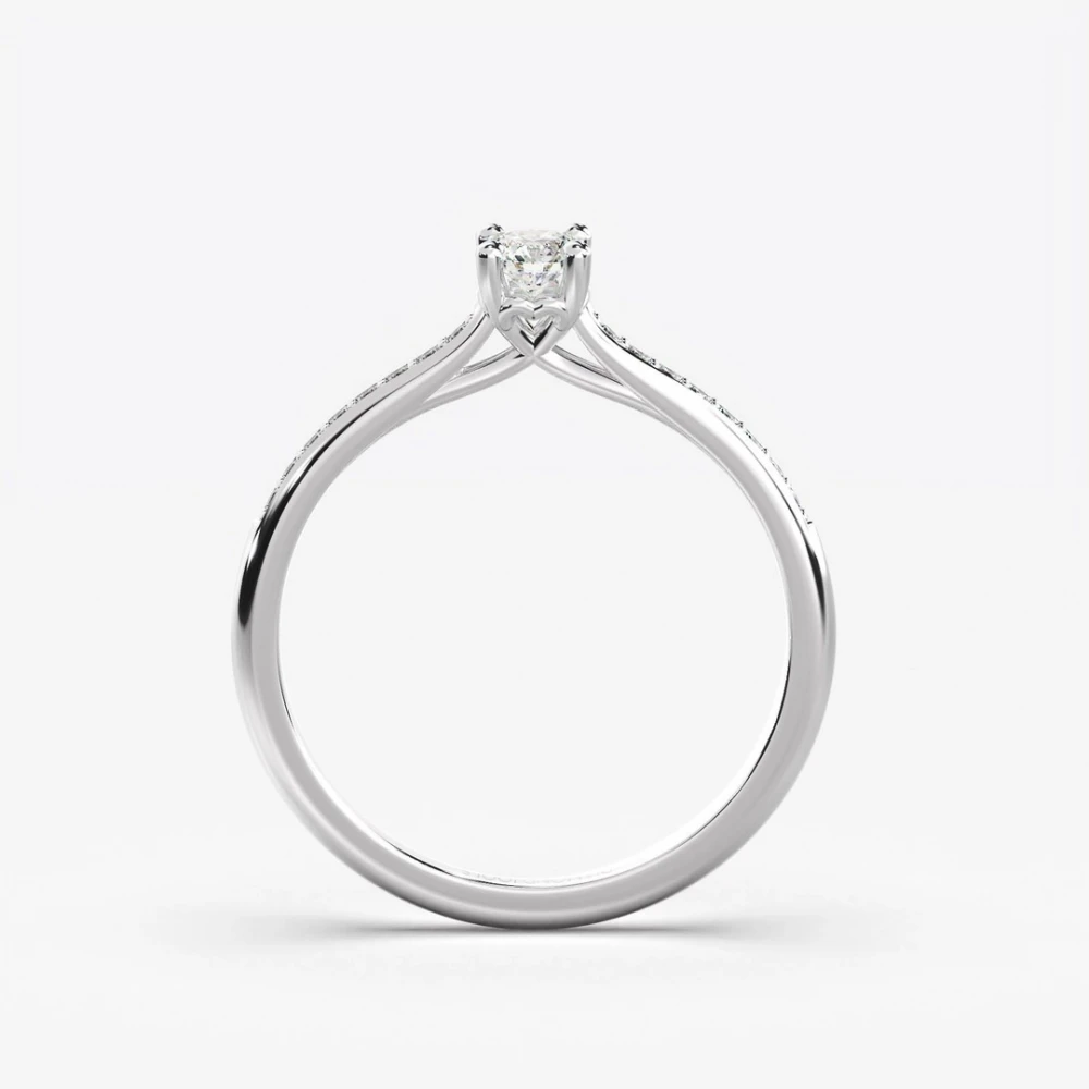 18K Λευκόχρυσο Μονόπετρο Δαxτυλίδι Αρραβώνων με Διαμάντι LR502