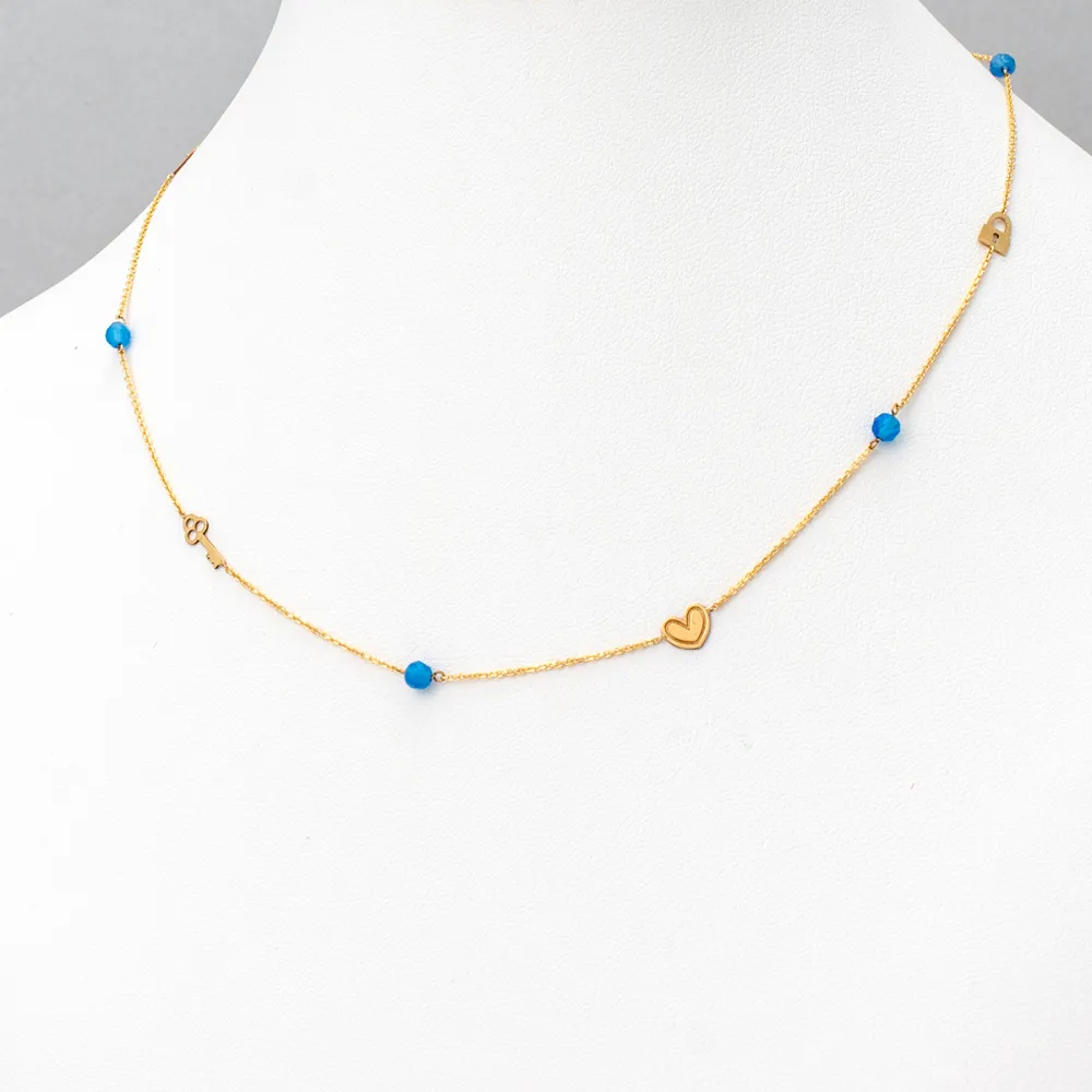 14Κ Χρυσό Κολιέ με διάφορα σχέδια M001563-14