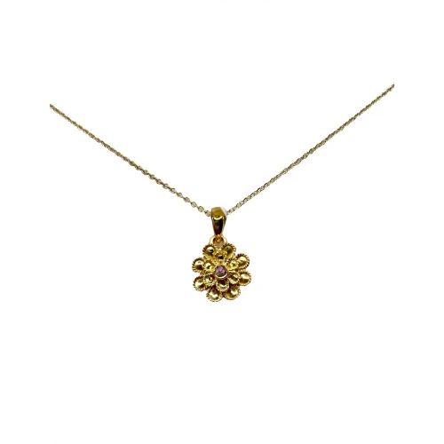 18Κ Χρυσό Χειροποίητο Μενταγιόν Με Ρουμπίνι M1009DM