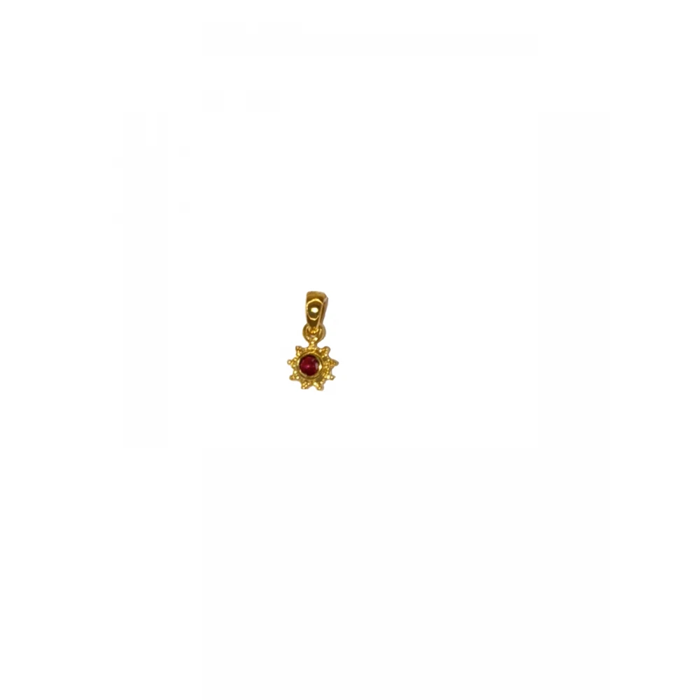 18Κ Χρυσό Χειροποίητο Μενταγιόν Με Ρουμπίνι M1016DM3