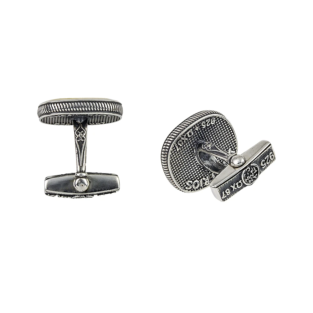 DIMITRIOS EXCLUSIVE Μανικετόκουμπα από Ασήμι 925 "Ιπποκράτης" MA136