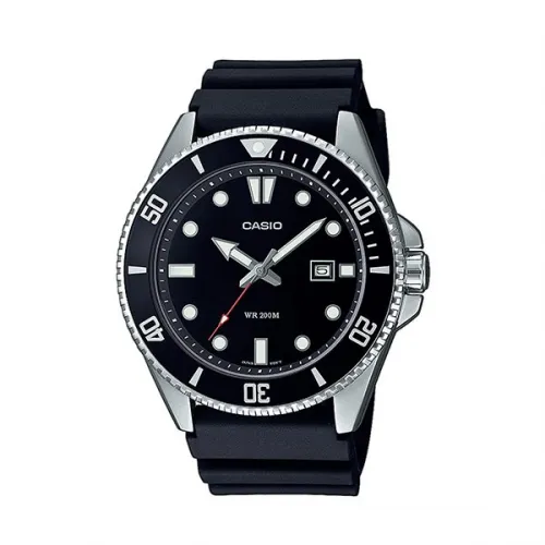 CASIO Collection Black Rubber Strap MDV-107-1A1VEF