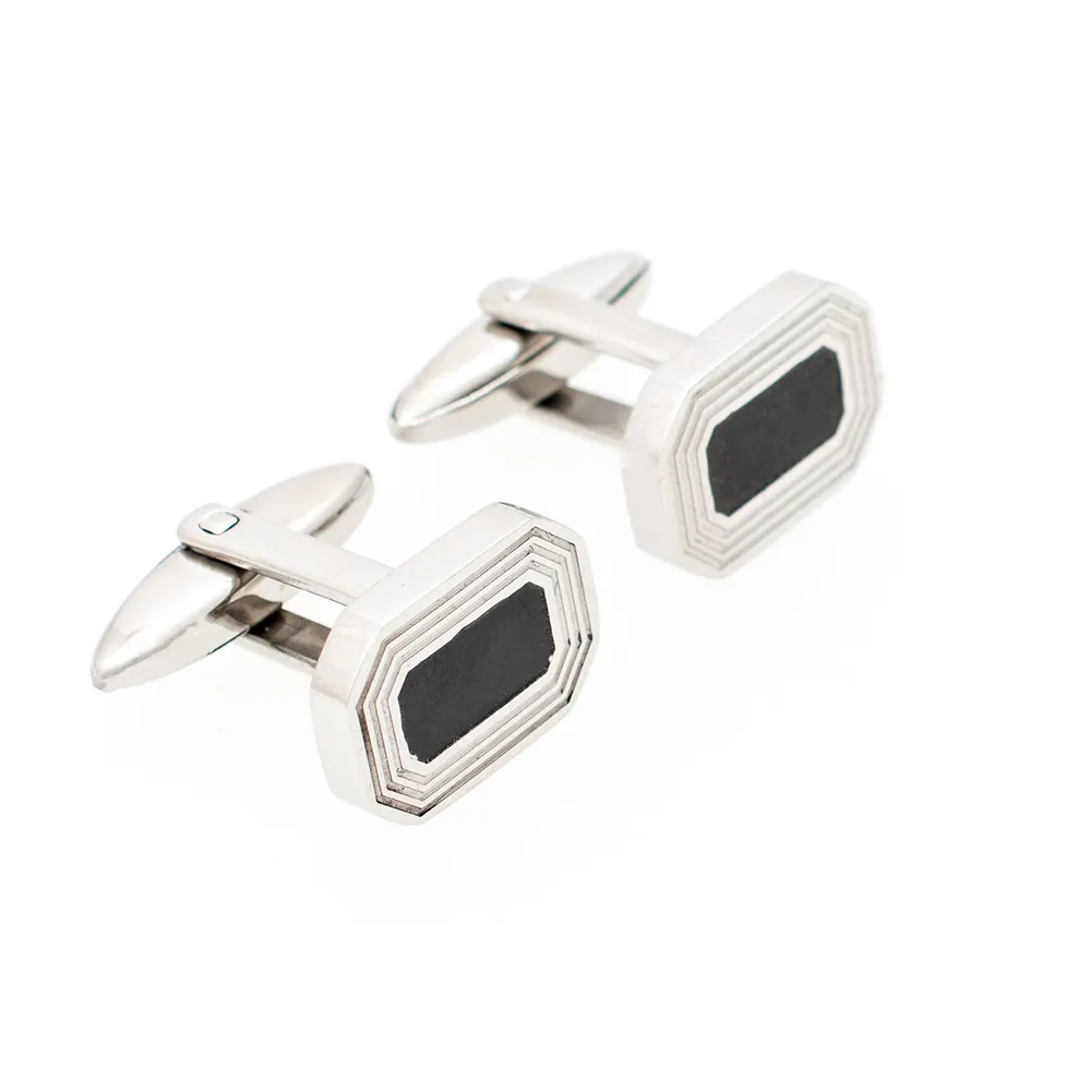 VISETTI Μανικετόκουμπα Ατσάλινα Μαύρα MJ-MN010B