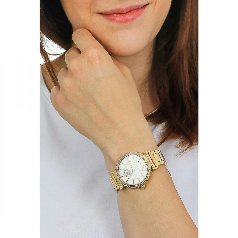 Michael Kors Abbey Με Χρυσό Μπρασελέ από Ανοξείδωτο Ατσάλι MK4615