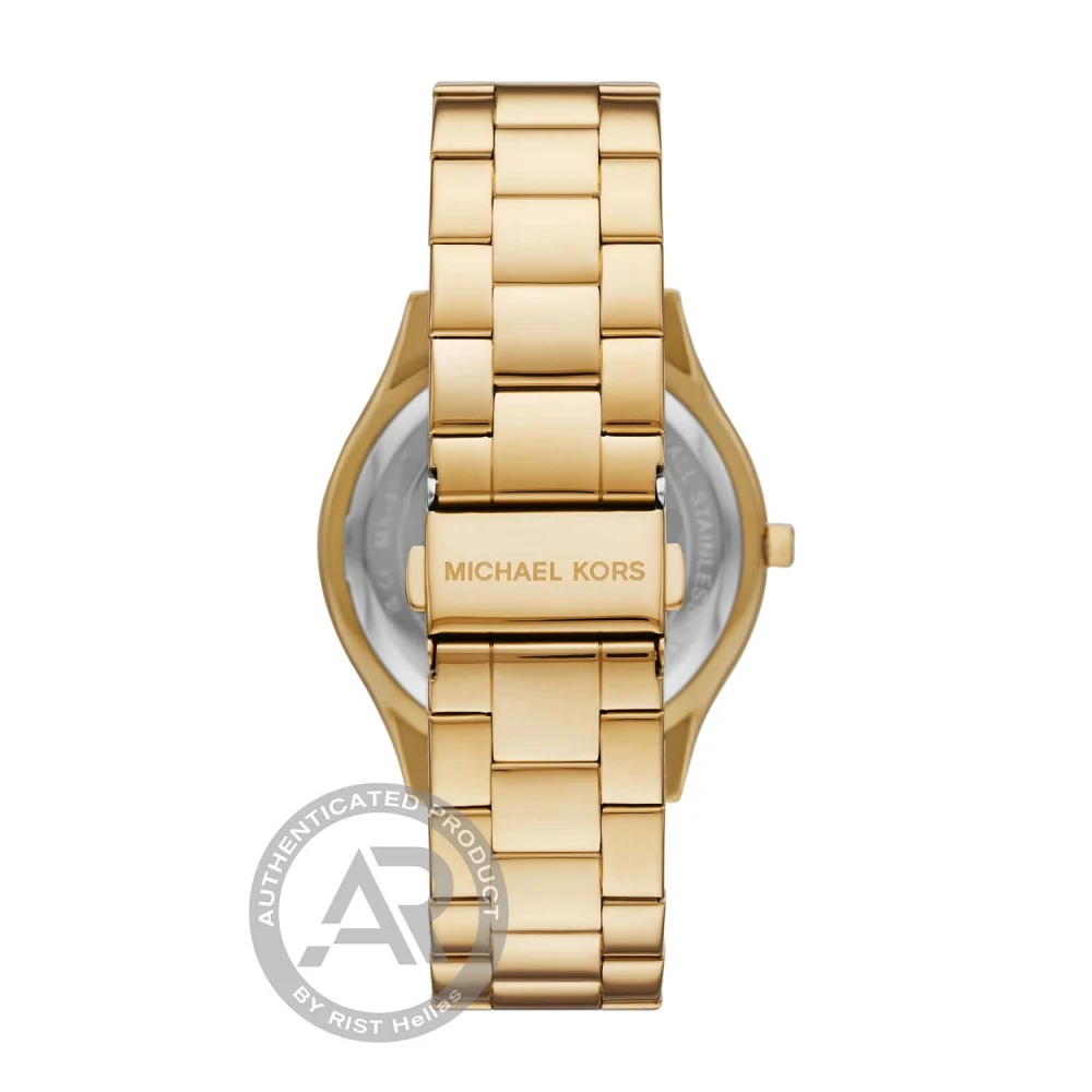 MICHAEL KORS Slim Rynway Με Χρυσό Μπρασελέ από Ανοξείδωτο Ατσάλι MK4732