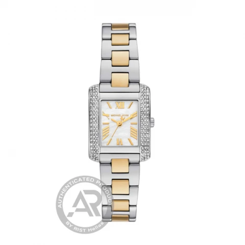 MICHAEL KORS Emery Crystals Με Μπρασελέ Δύο Τόνων από Ανοξείδωτο Ατσάλι και Ζιργκόν MK4882