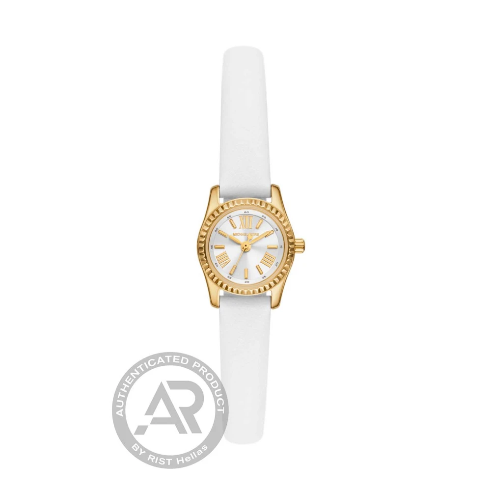 MICHAEL KORS Lexington Ρολόι με Λευκό Δερμάτινο Λουράκι MK4900